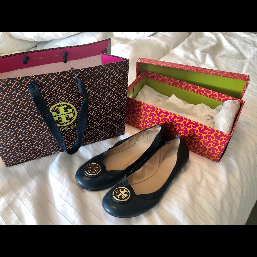 Tory Burch Caroline ballet flat Newport navy